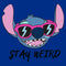Junior's Lilo & Stitch Stay Weird Sunglasses Stitch T-Shirt