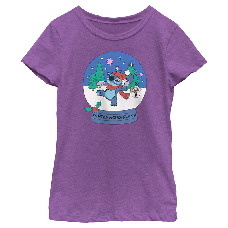 Girl's Lilo & Stitch Winter Wonderland Stitch T-Shirt