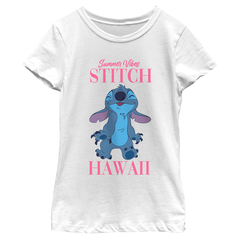 Girl's Lilo & Stitch Summer Vibes Stitch T-Shirt