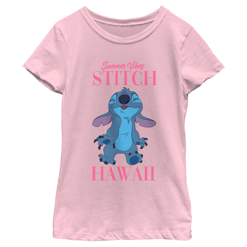 Girl's Lilo & Stitch Summer Vibes Stitch T-Shirt