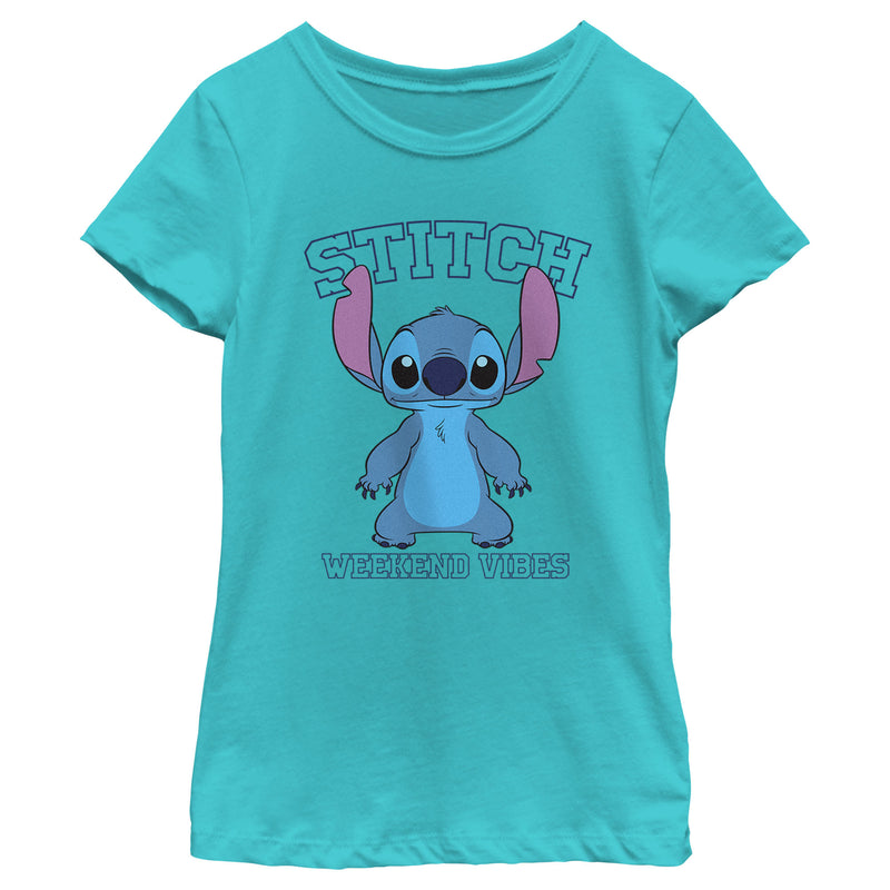 Girl's Lilo & Stitch Collegiate Weekend Vibes T-Shirt