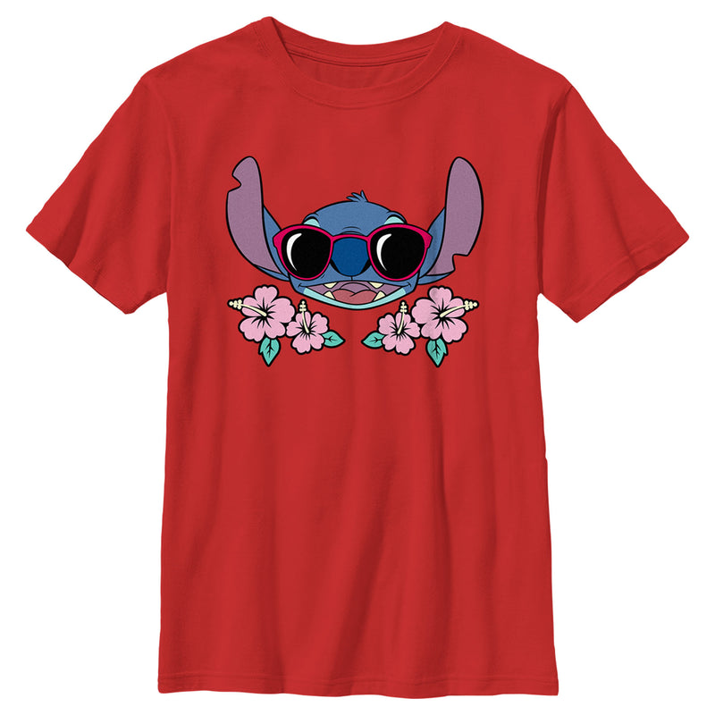 Boy's Lilo & Stitch Red Sunglasses Stitch T-Shirt