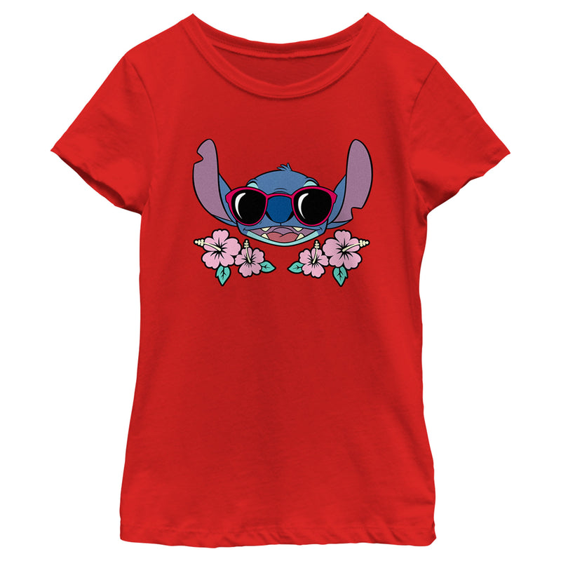 Girl's Lilo & Stitch Red Sunglasses Stitch T-Shirt