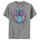 Boy's Lilo & Stitch Patriotic Hibiscus Circles Performance Tee