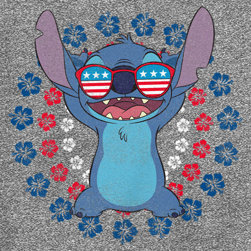 Boy's Lilo & Stitch Patriotic Hibiscus Circles Performance Tee