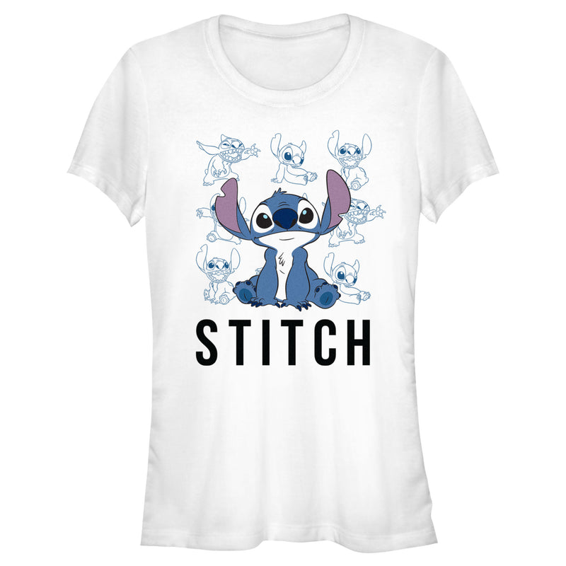 Junior's Lilo & Stitch Iconic Poses Collage T-Shirt