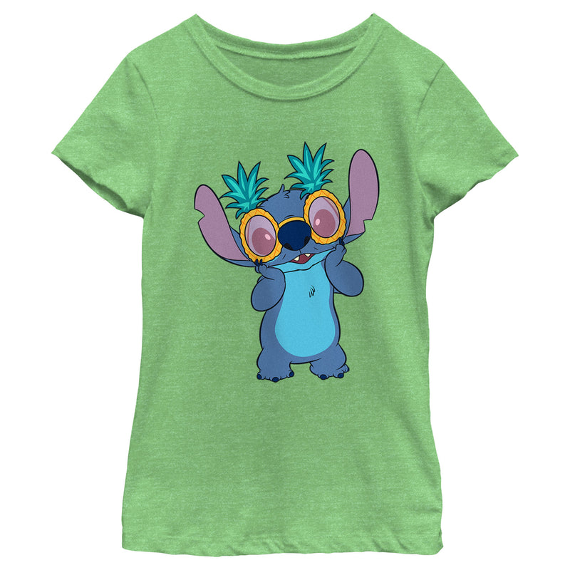 Girl's Lilo & Stitch Pineapple Glasses Stitch T-Shirt