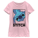 Girl's Lilo & Stitch Peekaboo Stitch Portrait T-Shirt