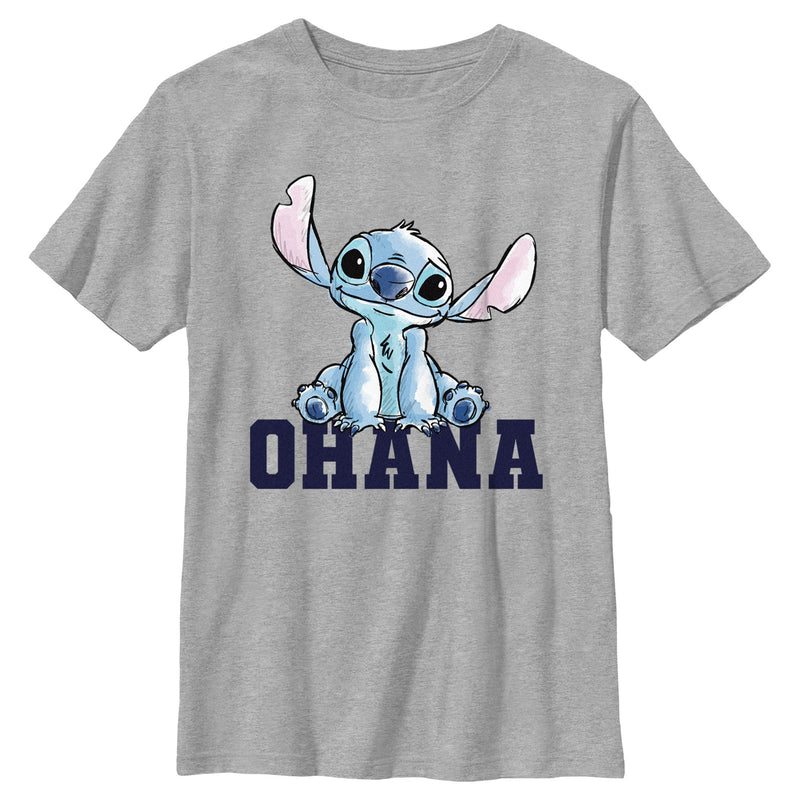 Boy's Lilo & Stitch Watercolor Ohana T-Shirt