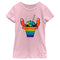 Girl's Lilo & Stitch Rainbow Shave Ice Stitch T-Shirt