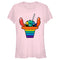 Junior's Lilo & Stitch Rainbow Shave Ice Stitch T-Shirt