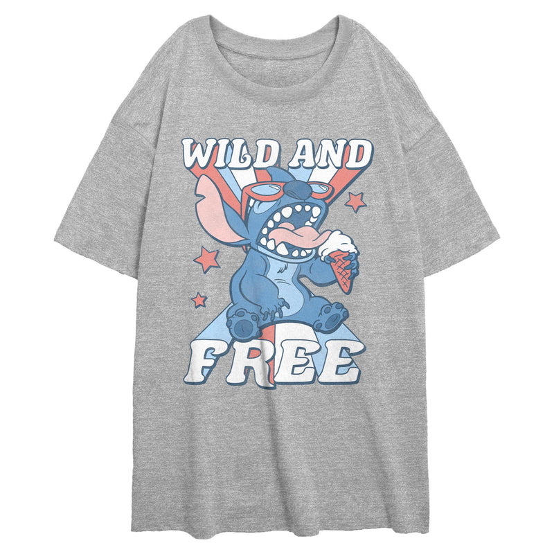 Junior's Lilo & Stitch Wild and Free Alien T-Shirt