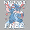 Junior's Lilo & Stitch Wild and Free Alien T-Shirt