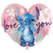 Girl's Lilo & Stitch Love you Watercolor T-Shirt