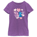 Girl's Lilo & Stitch Angel Eskimo Kiss Watercolor T-Shirt