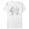 Men's Mickey & Friends Line Art Heart Tail T-Shirt