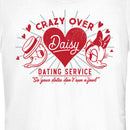 Junior's Mickey & Friends Valentine's Day Crazy Over Daisy Dating Service T-Shirt