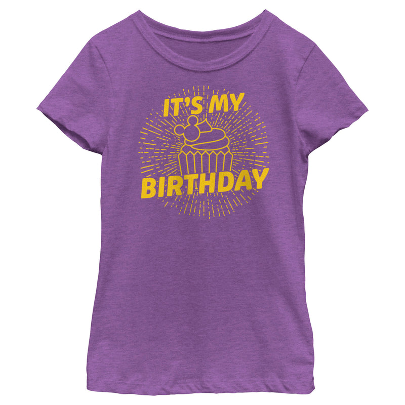 Girl's Mickey & Friends Birthday Cupcake T-Shirt