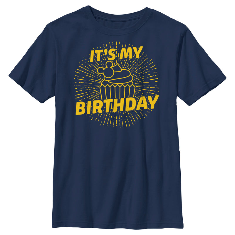 Boy's Mickey & Friends Birthday Cupcake T-Shirt
