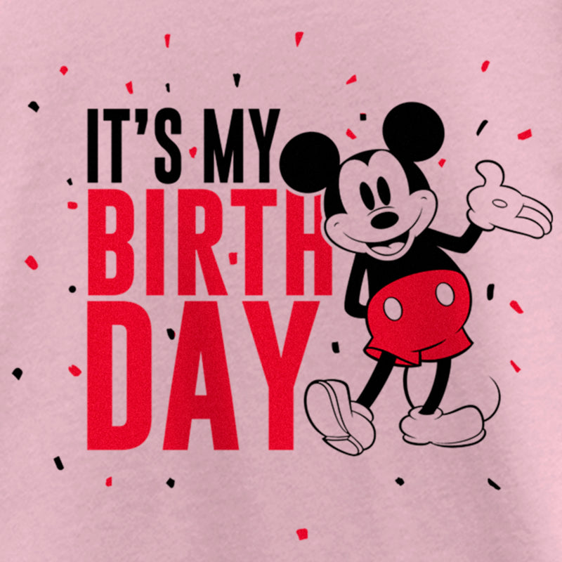 Girl's Mickey & Friends It's My Birthday Retro Mouse T-Shirt