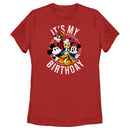 Women's Mickey & Friends It's My Birthday Group Shot T-Shirt