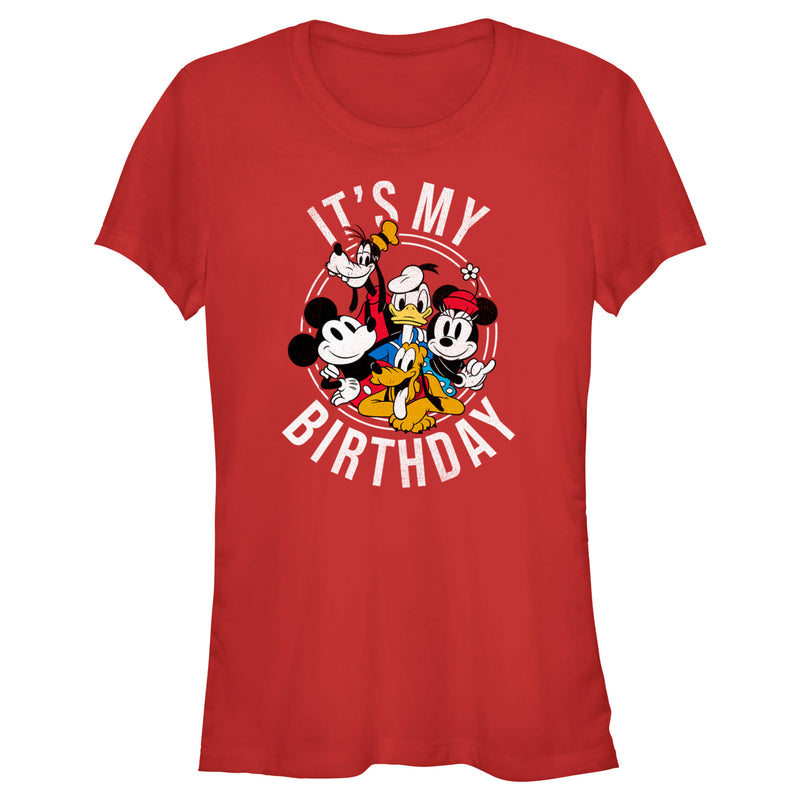 Junior's Mickey & Friends It's My Birthday Group Shot T-Shirt