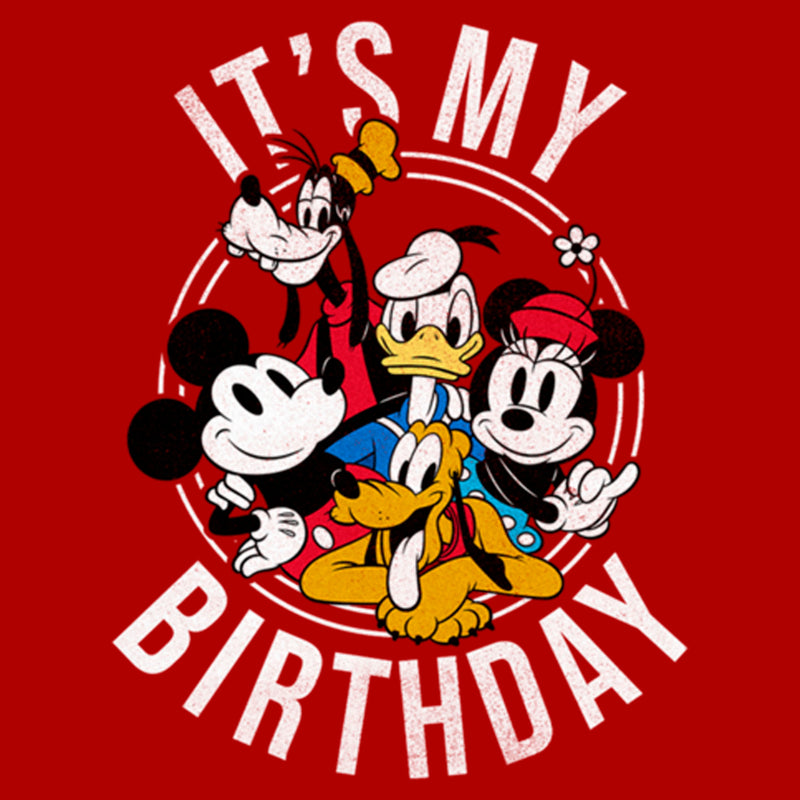 Junior's Mickey & Friends It's My Birthday Group Shot T-Shirt
