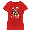 Girl's Mickey & Friends It's My Birthday Group Shot T-Shirt