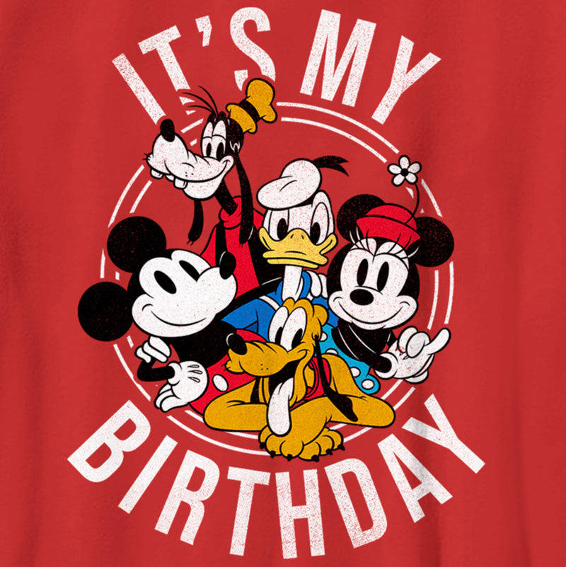 Boy's Mickey & Friends It's My Birthday Group Shot T-Shirt