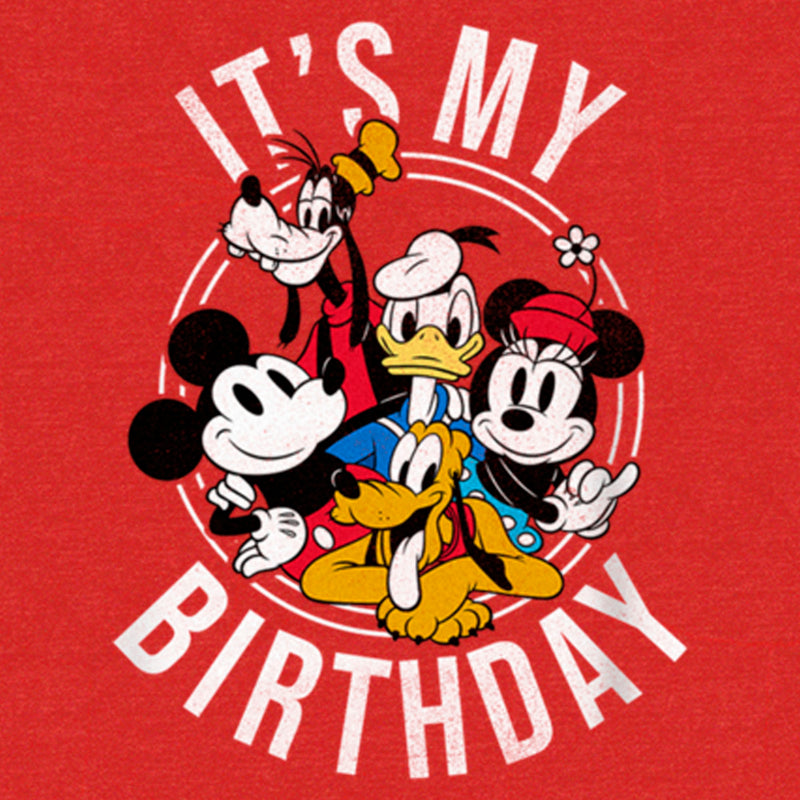 Women's Mickey & Friends It's My Birthday Group Shot Racerback Tank Top