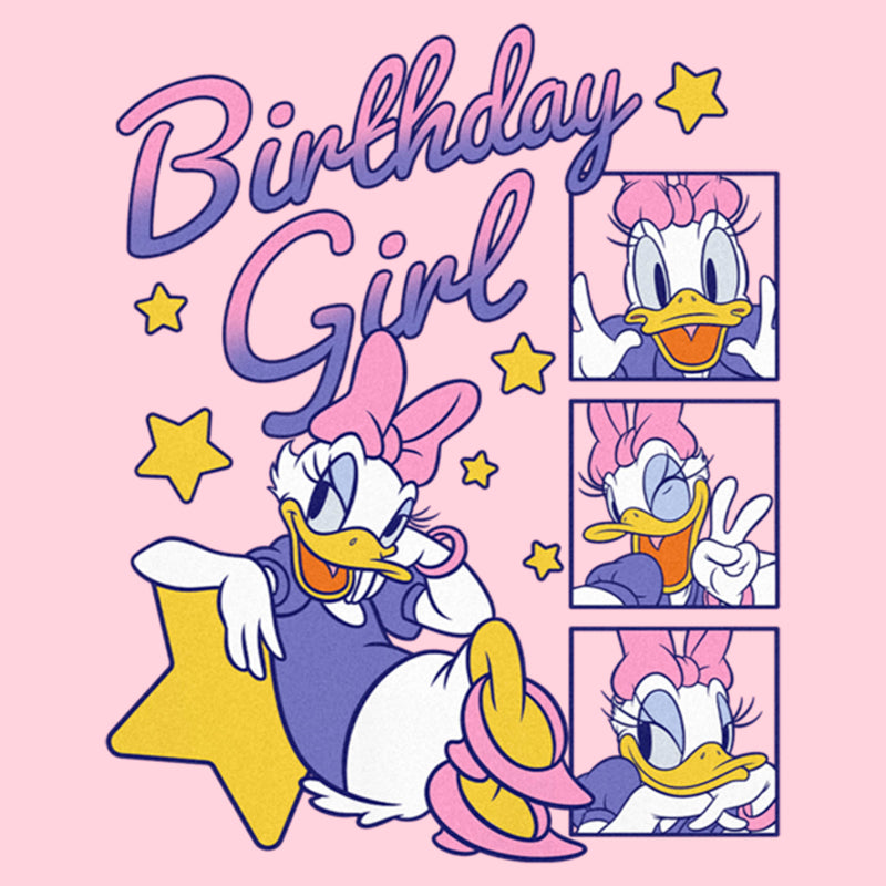 Junior's Mickey & Friends Daisy Duck Birthday Star Girl T-Shirt