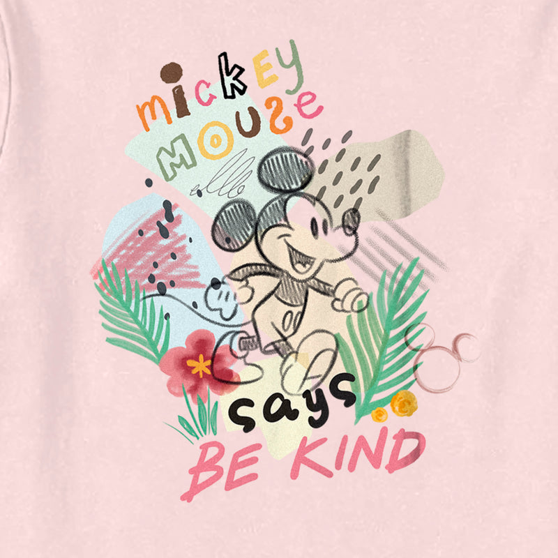 Toddler's Mickey & Friends Says Be Kind Tropical Sketch T-Shirt