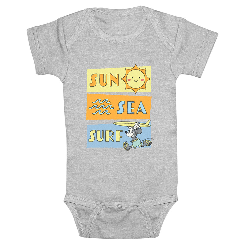 Infant's Mickey & Friends Sun, Sea, Surf Onesie