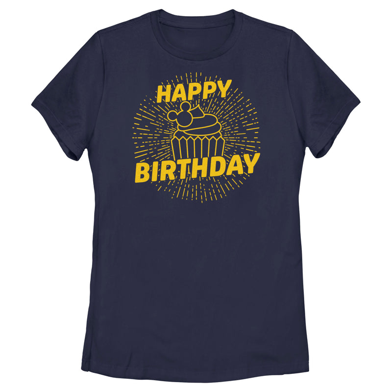 Women's Mickey & Friends Happy Birthday Cupcake T-Shirt