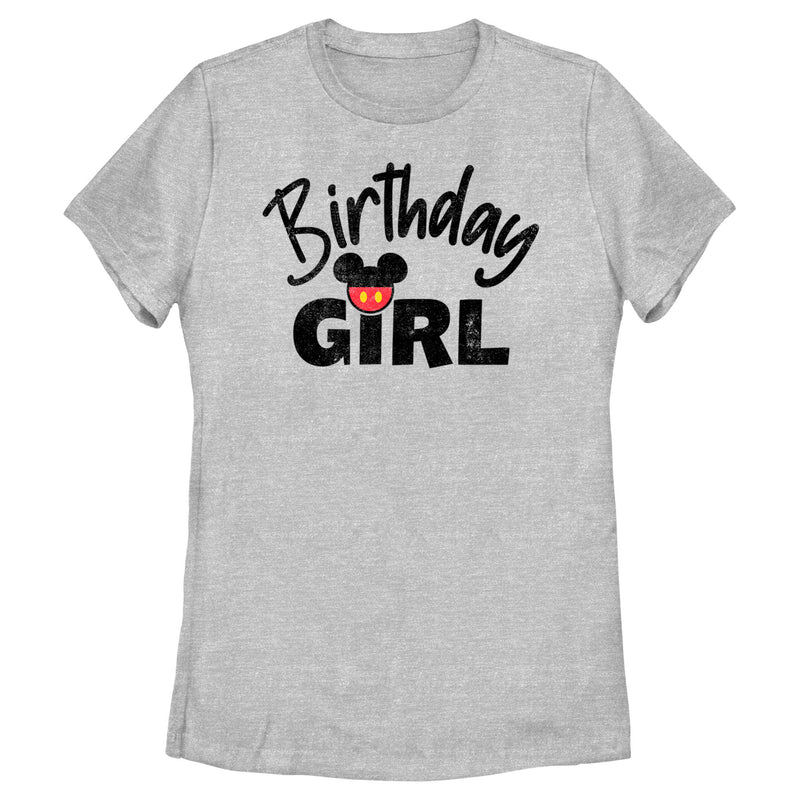 Women's Mickey & Friends Distressed Birthday Girl T-Shirt