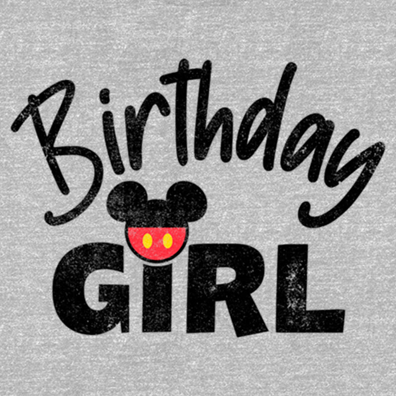 Women's Mickey & Friends Distressed Birthday Girl T-Shirt