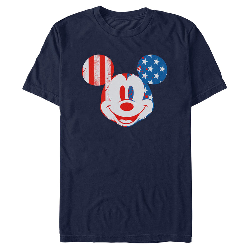 Men's Mickey & Friends American Flag Retro Mouse T-Shirt