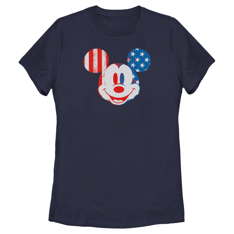 Women's Mickey & Friends American Flag Retro Mouse T-Shirt