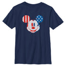 Boy's Mickey & Friends American Flag Retro Mouse T-Shirt