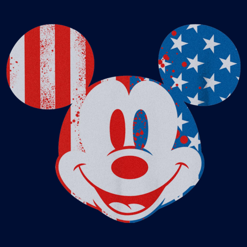 Boy's Mickey & Friends American Flag Retro Mouse T-Shirt