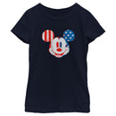 Girl's Mickey & Friends American Flag Retro Mouse T-Shirt