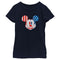 Girl's Mickey & Friends American Flag Retro Mouse T-Shirt