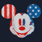 Girl's Mickey & Friends American Flag Retro Mouse T-Shirt