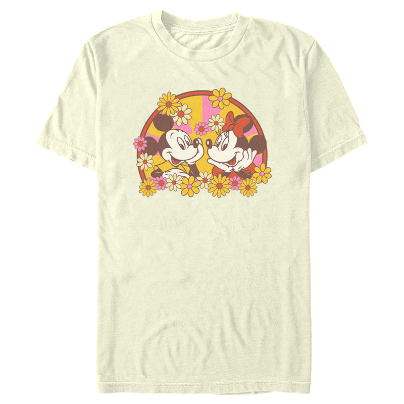 Men's Mickey & Friends Floral Couple T-Shirt