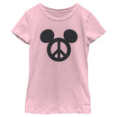 Girl's Mickey & Friends Peace Sign T-Shirt