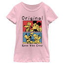 Girl's Mickey & Friends Good Vibe Crew T-Shirt