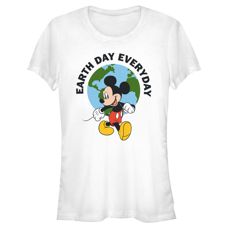 Junior's Mickey & Friends Earth Day Everyday T-Shirt