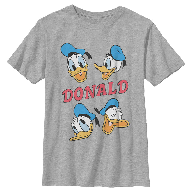 Boy's Mickey & Friends Donald Duck Faces T-Shirt