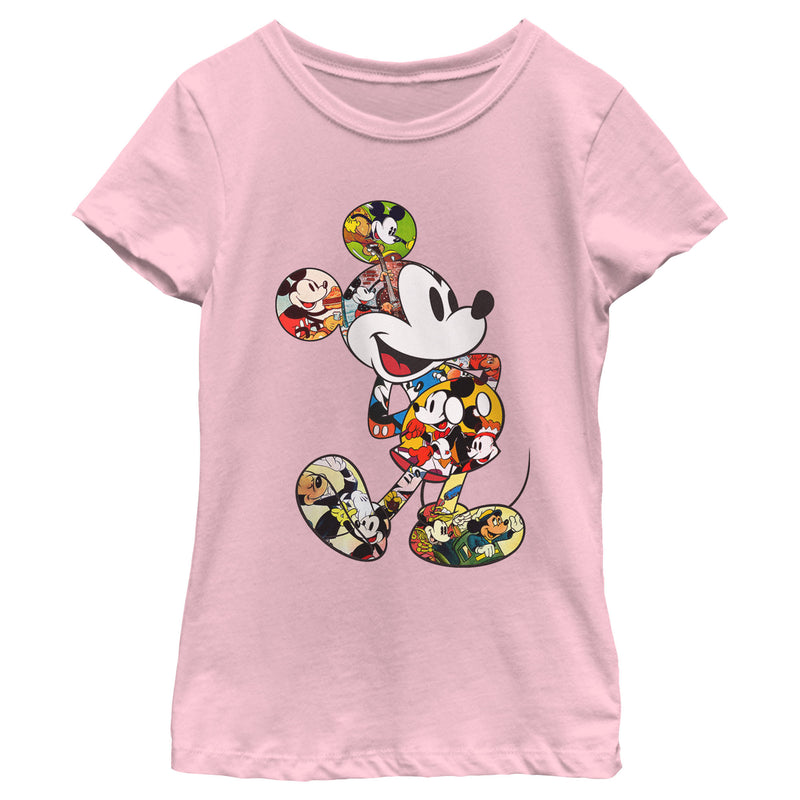 Girl's Mickey & Friends Retro Scenes Fill T-Shirt