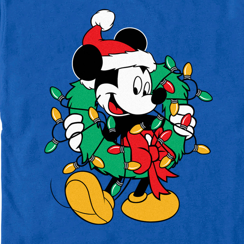 Men's Mickey & Friends Santa Christmas Wreath T-Shirt